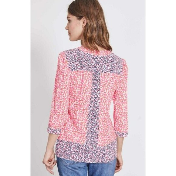 Boden Women's Boho Chic Pink Blue White Mollie Blouse Size US 4 EUC - Picture 2 of 9